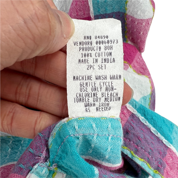 Habana Womens Checkered Blouse Cotton Small Textured Retro Summer Lightweight - Picture 7 of 8